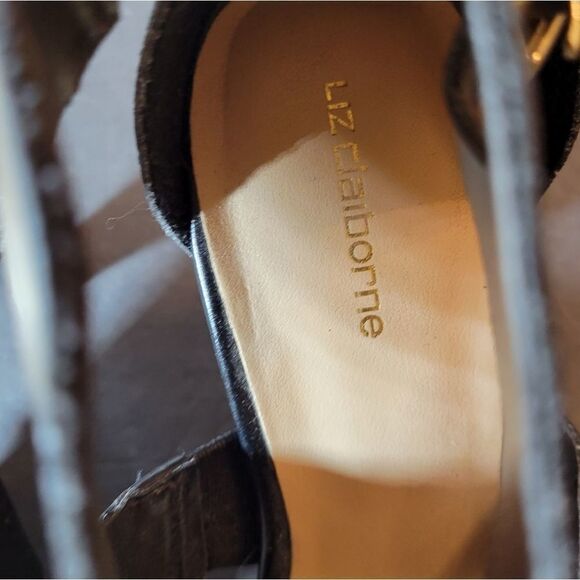 WOMEN"S BLACK OPEN TOE WITH BACK ZIPPER SANDAL - Picture 5 of 15